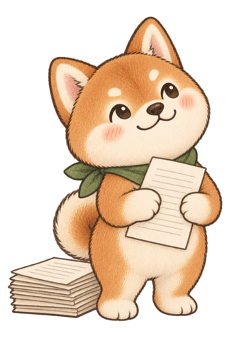 抱著作文陪你一起練習的柴犬